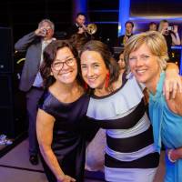 Friends in the Laker Lounge